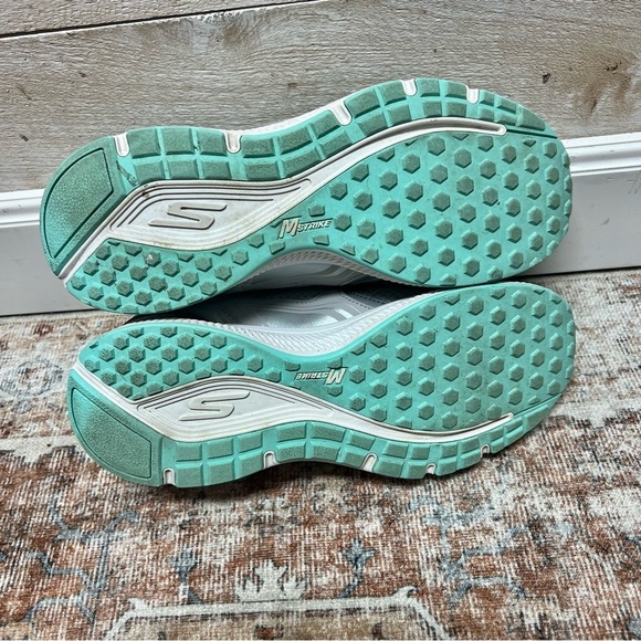 Skechers GoRun Consistent Shoes Womens 9.5 Gray‎ Blue Running Sneakers 128075 - Picture 9 of 9